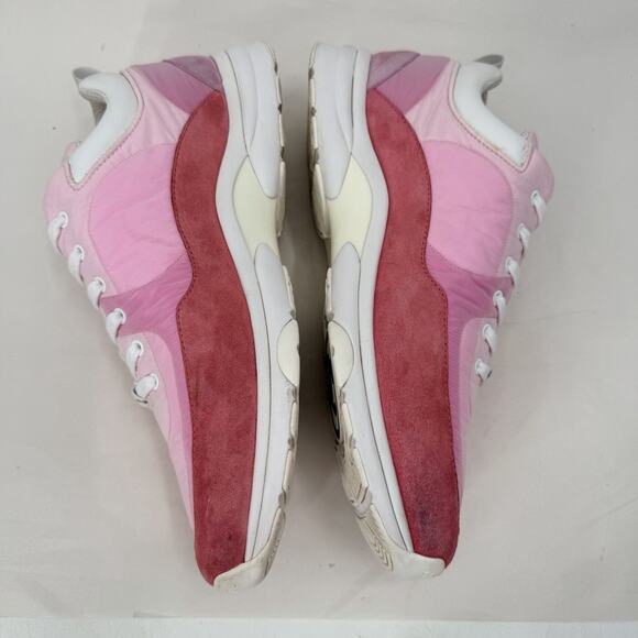Chanel Pink Suede Calfskin & Nylon Sneakers G37137 Y55131 SIZE 46 US 13 MENS main image 10